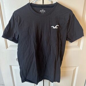 Hollister Men's Charcoal Tee with Logo